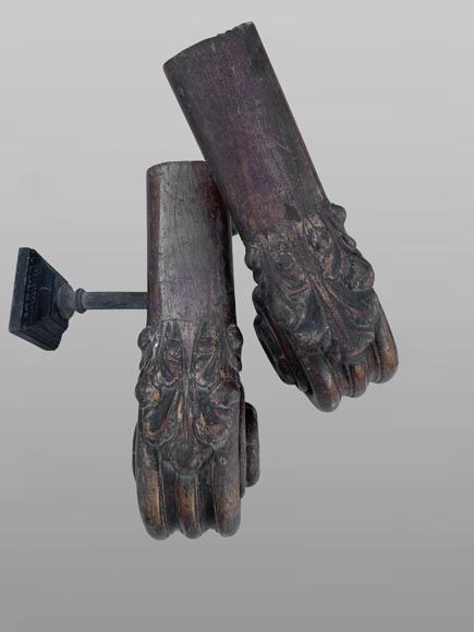 Carved Mahogany Stair Handrail, Napoleon III Period-3