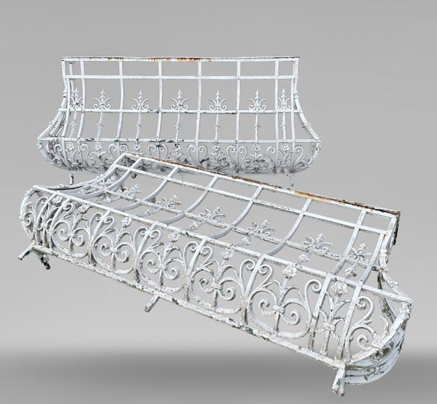 Pair of Cast Iron Balconies, Napoleon III Period-0