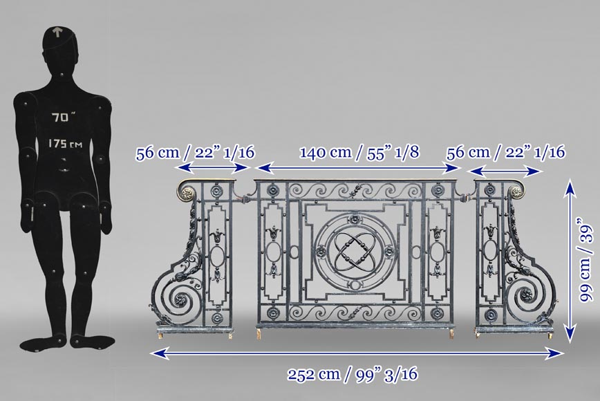 Wrought Iron Balcony in Régence Style, Early 20th Century-12