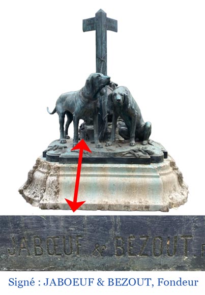 Auguste-Nicolas CAÏN, two monumental bronze groups, original stone bases, 1893-13