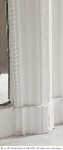  Louis XVI style trumeau decorated with a basket of flowers-4