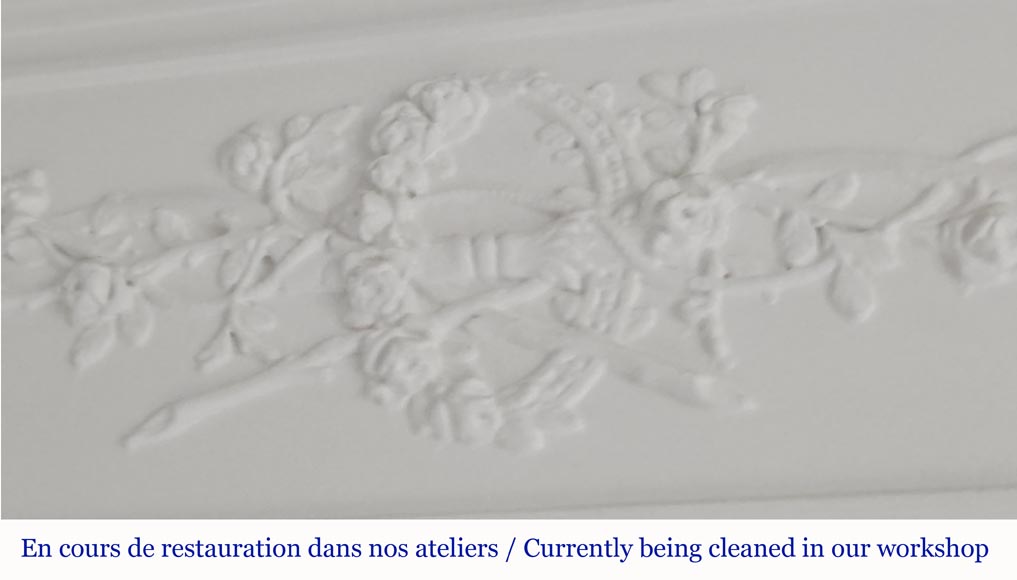  Louis XVI style trumeau decorated with a floral arch-2