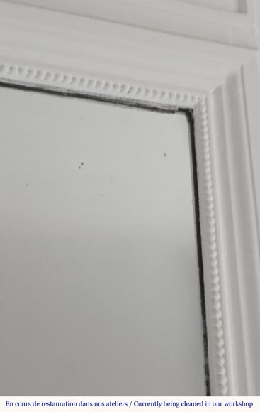  Louis XVI style trumeau decorated with a floral arch-3