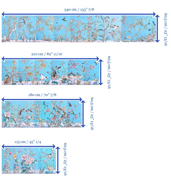 Eugène COLLINOT, 3 sets of decorative Japanese-style earthenware plaques-15