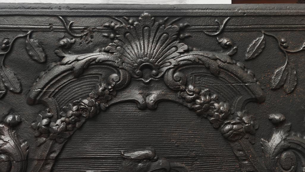 Louis XV period fireback depicting the Eagle of Saint John with the motto “In Principio Erat Verbum” Louis XV period fireback depicting the Eagle of Saint John with the motto “In Principio Erat Verbum”-1