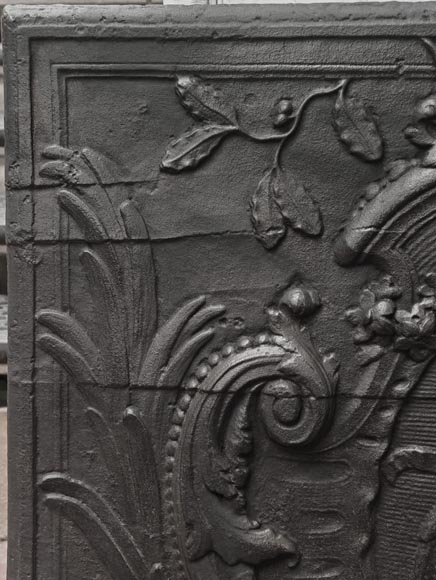 Louis XV period fireback depicting the Eagle of Saint John with the motto “In Principio Erat Verbum” Louis XV period fireback depicting the Eagle of Saint John with the motto “In Principio Erat Verbum”-2