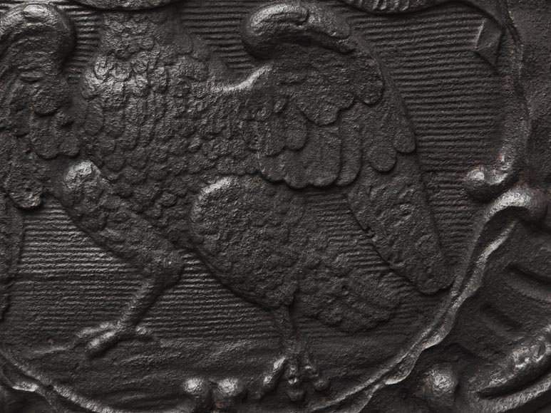 Louis XV period fireback depicting the Eagle of Saint John with the motto “In Principio Erat Verbum” Louis XV period fireback depicting the Eagle of Saint John with the motto “In Principio Erat Verbum”-8