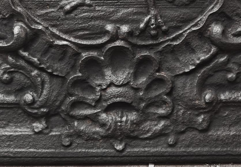 Louis XV period fireback depicting the Eagle of Saint John with the motto “In Principio Erat Verbum” Louis XV period fireback depicting the Eagle of Saint John with the motto “In Principio Erat Verbum”-9