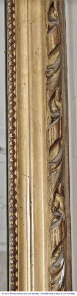 Louis XVI style gilded trumeau, decorated with a coat of arms-2