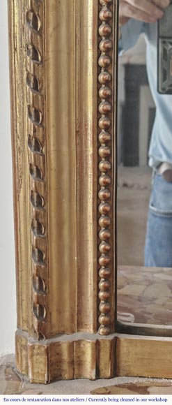 Louis XVI style gilded trumeau topped with a knotted ribbon-3