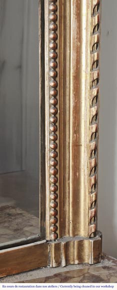 Louis XVI style gilded trumeau topped with a knotted ribbon-5