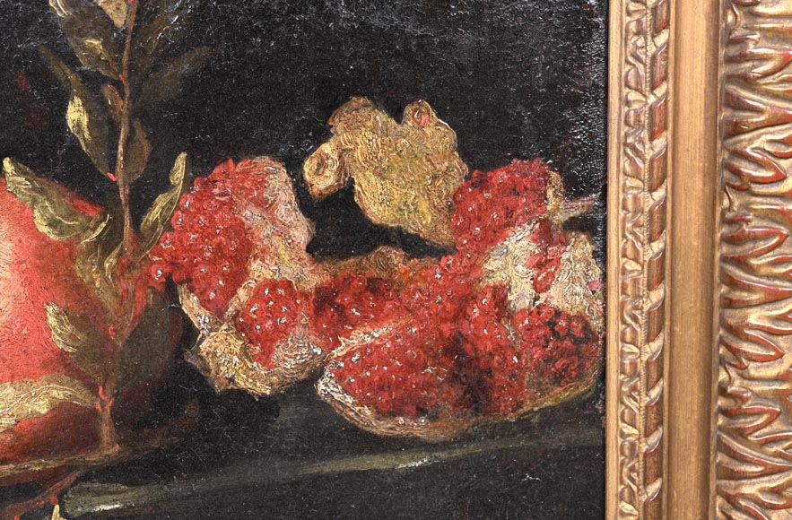 Still life with pomegranates and grapes, Italian school, 17th century-3