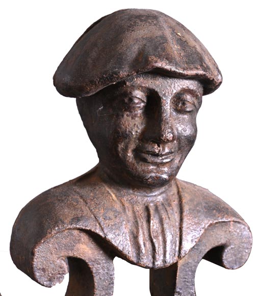 Pair of Cast Iron Andirons Pair of Cast Iron Andirons