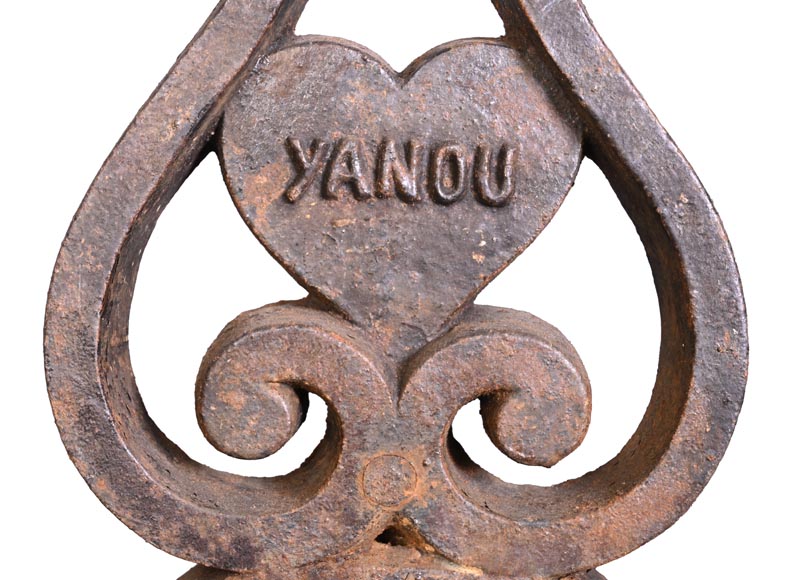 Pair of Cast Iron Andirons Pair of Cast Iron Andirons