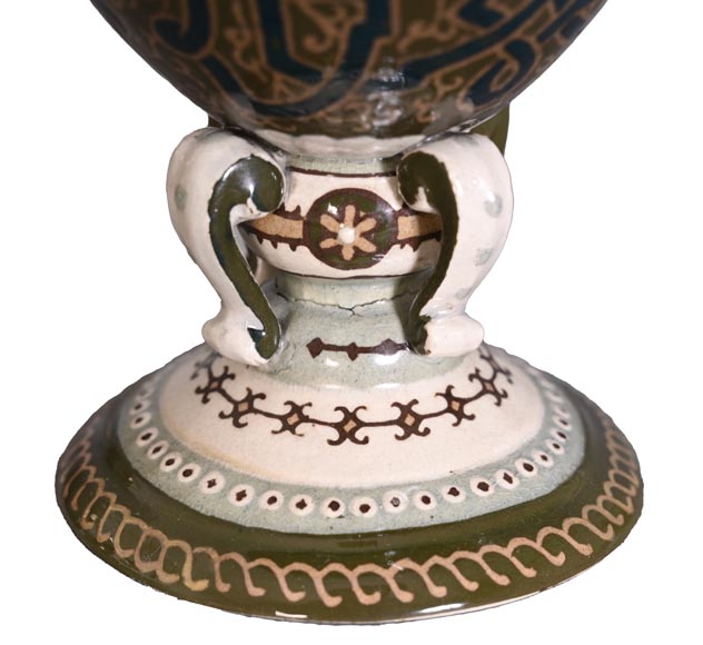 JOUNEAU Prosper – Large Hispano-Moorish Pierced Vase, Parthenay, 1889-4