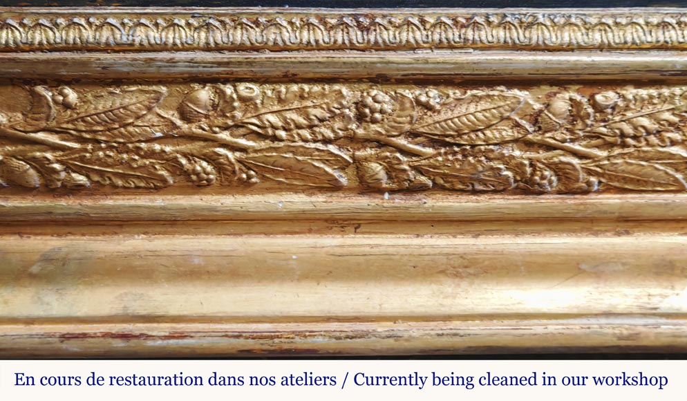 Restoration period trumeau with floral motif-3