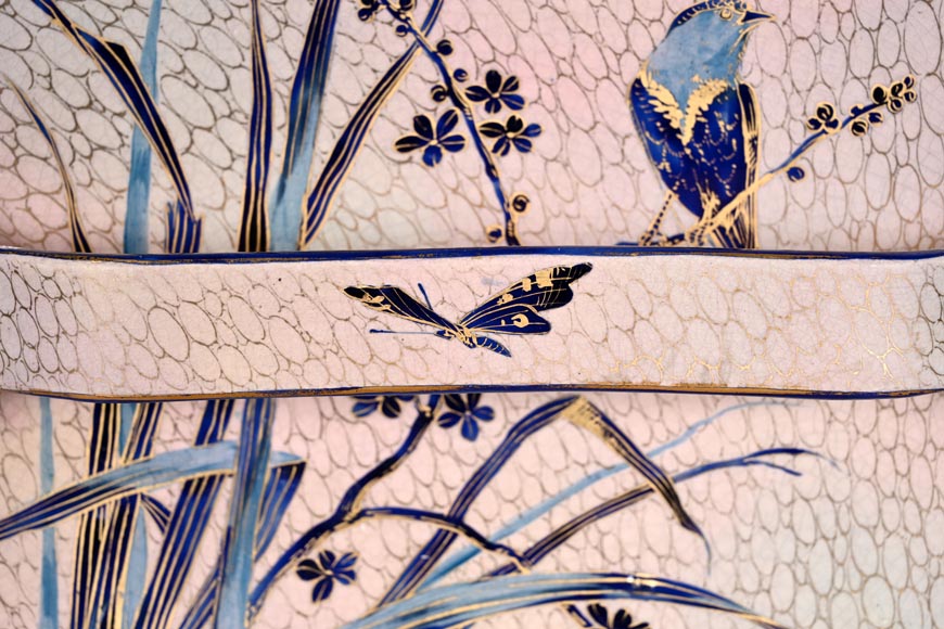 MAISON Alphonse Giroux – Japonisant decorative porcelain dish-1