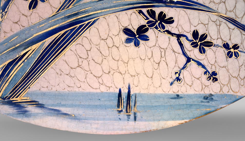 MAISON Alphonse Giroux – Japonisant decorative porcelain dish-3