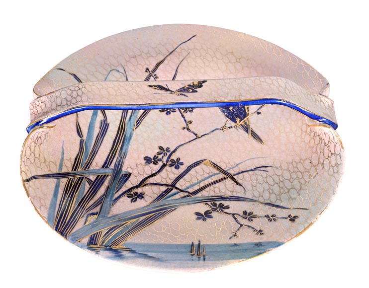 MAISON Alphonse Giroux – Japonisant decorative porcelain dish-5