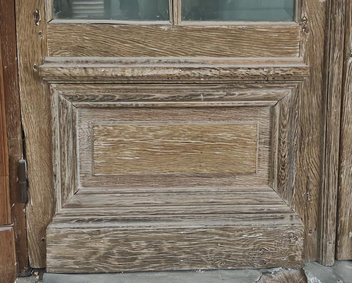 Double door with small beveled panes-5