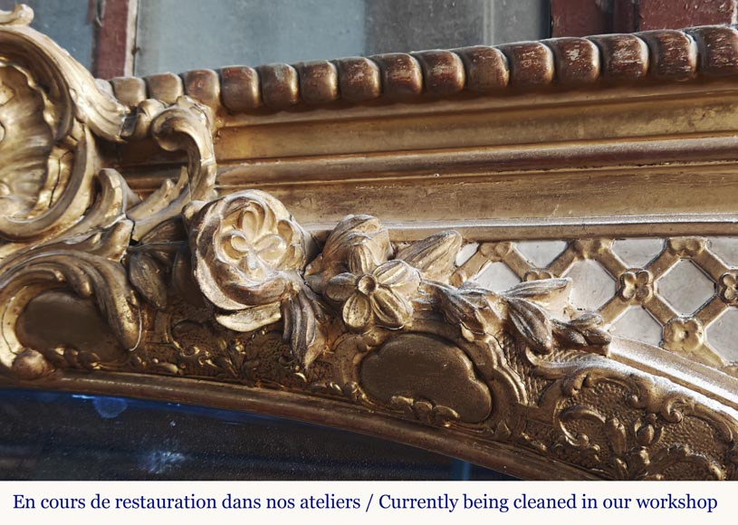  Gilded Regency-style trumeau, richly decorated-2