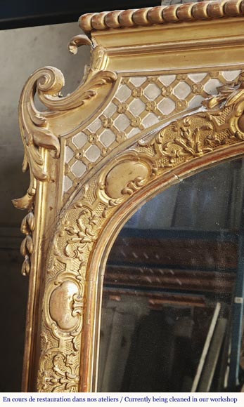  Gilded Regency-style trumeau, richly decorated-5