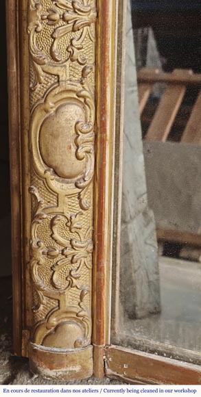  Gilded Regency-style trumeau, richly decorated-6