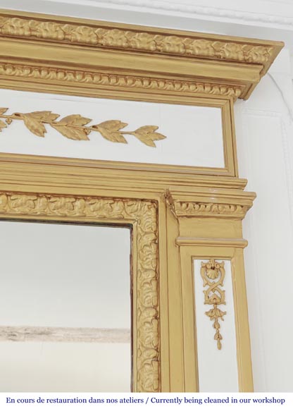 Louis XVI style trumeau enhanced with gold paint-3