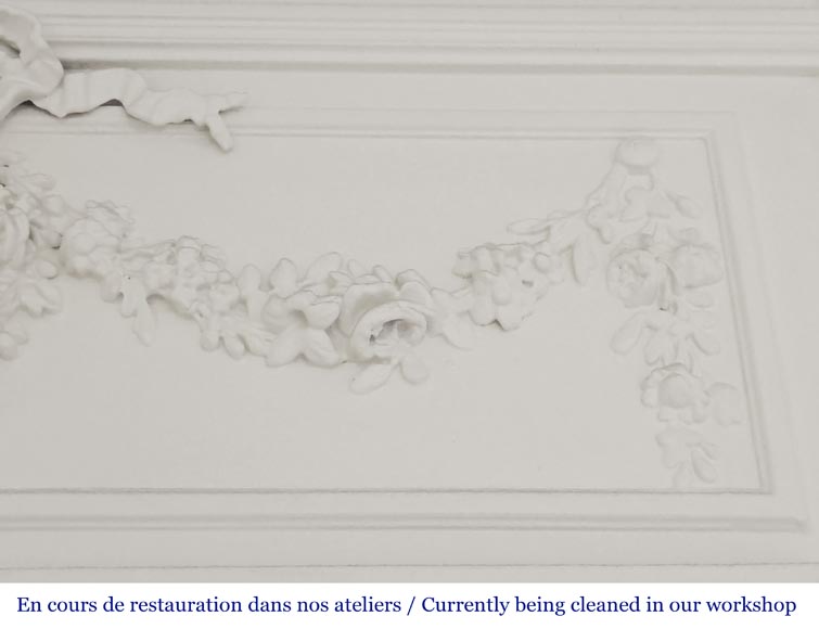 Louis XVI style trumeau decorated with a floral wreath-3