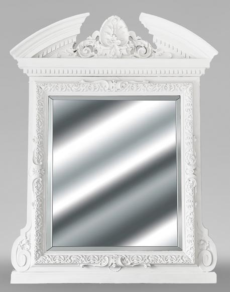 A richly decorated Napoleon III style trumeau, surmounted by a pediment-0