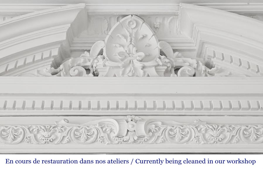 A richly decorated Napoleon III style trumeau, surmounted by a pediment-1
