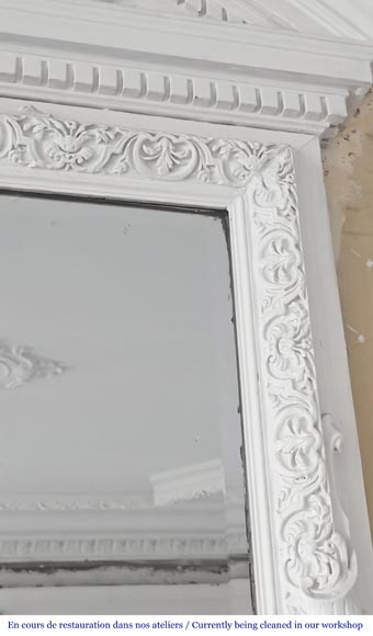 A richly decorated Napoleon III style trumeau, surmounted by a pediment-2