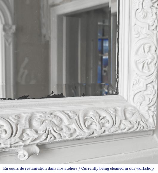 A richly decorated Napoleon III style trumeau, surmounted by a pediment-5