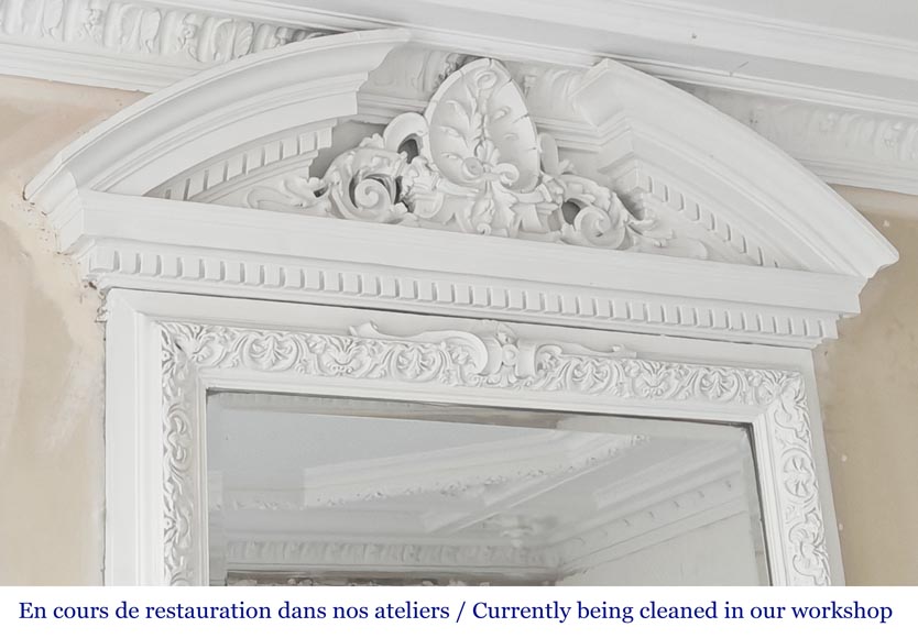 A richly decorated Napoleon III style trumeau, surmounted by a pediment-6