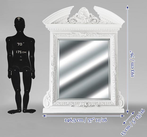 A richly decorated Napoleon III style trumeau, surmounted by a pediment-7