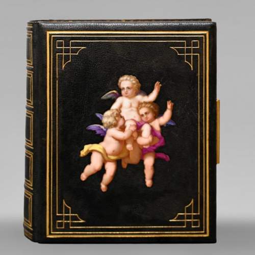 Julien-Nicolas Rivart (1802-1867) – Photo album with porcelain marquetry decoration on leather