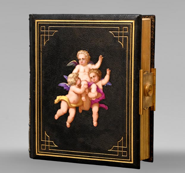 Julien-Nicolas Rivart (1802-1867) – Photo album with porcelain marquetry decoration on leather-1