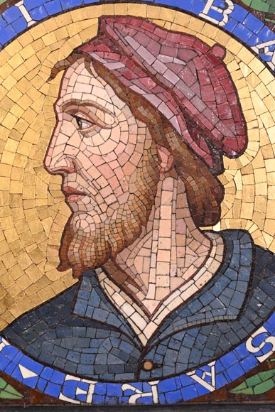 Antonio Salviati (Vicenza, 1816 – Venice, 1890), attributed to Pair of mosaic portraits of Gioachino Rossini and Baldassarre Peruzzi Antonio Salviati (Vicenza, 1816 – Venice, 1890), attributed to Pair of mosaic portraits of Gioachino Rossini and Baldassarre Peruzzi-2