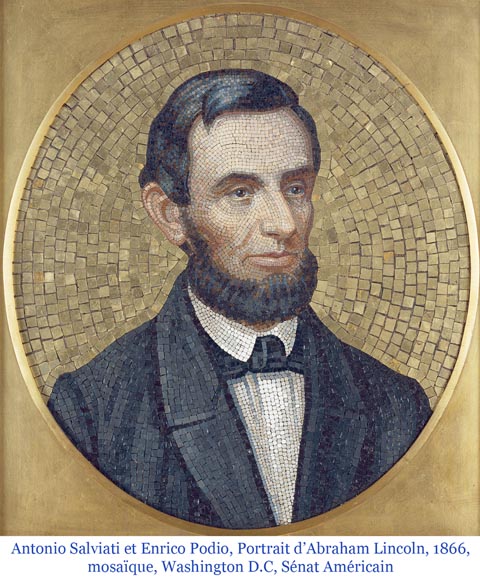 Antonio Salviati (Vicenza, 1816 – Venice, 1890), attributed to Pair of mosaic portraits of Gioachino Rossini and Baldassarre Peruzzi Antonio Salviati (Vicenza, 1816 – Venice, 1890), attributed to Pair of mosaic portraits of Gioachino Rossini and Baldassarre Peruzzi-7