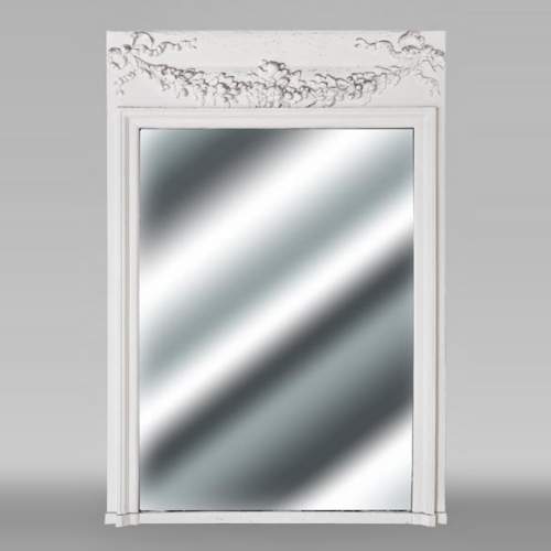 Louis XVI style trumeau decorated with a floral garland