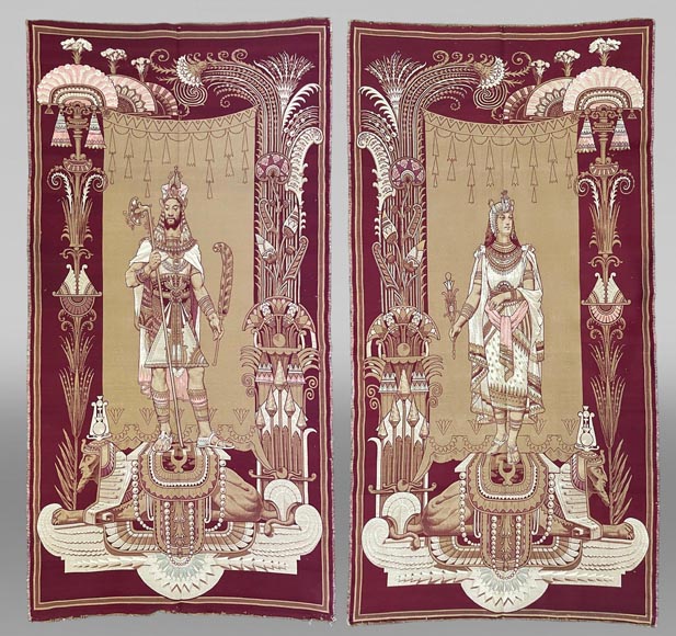 Amonasro and Aida, Italian tapestries-0