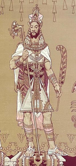 Amonasro and Aida, Italian tapestries-3