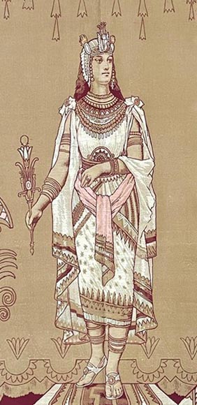 Amonasro and Aida, Italian tapestries-4