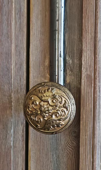 Set of 4 double doors in carved wood-3