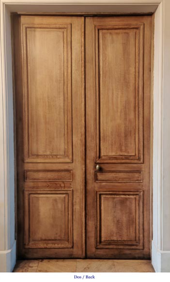 Set of 4 double doors in carved wood-13