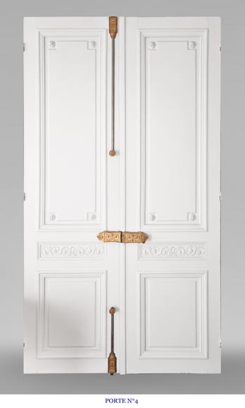 Set of 4 double doors in carved wood-21