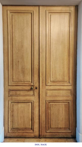 Set of 4 double doors in carved wood-26
