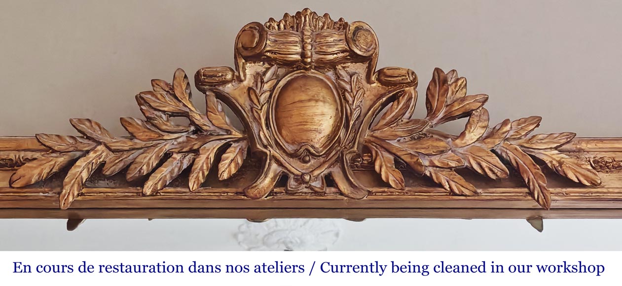 Napoleon III style trumeau with gold paint-1