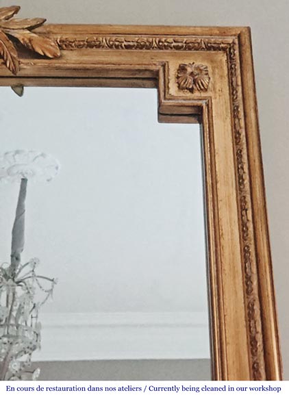 Napoleon III style trumeau with gold paint-3