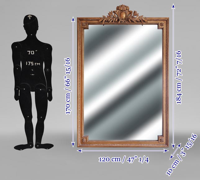 Napoleon III style trumeau with gold paint-6